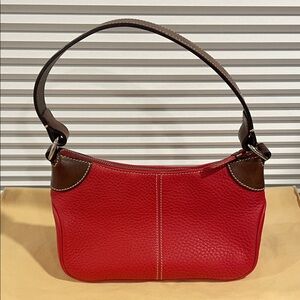 Dooney & Bourke Red and Brown Shoulder Bag
